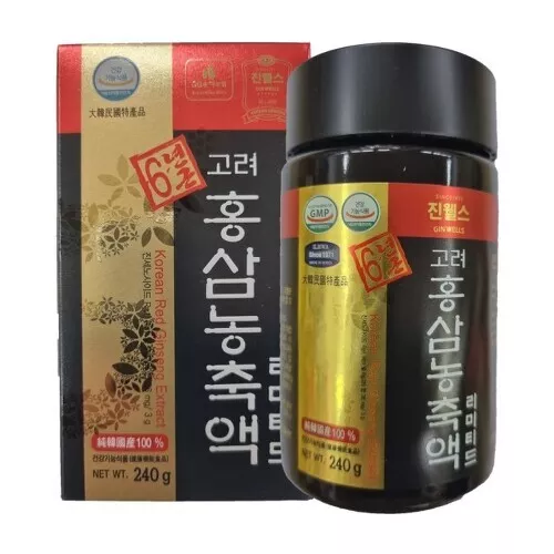 ILHWA Korean Red Ginseng Pure Extract 240g / 100% 6 Year Korean Ginseng Root