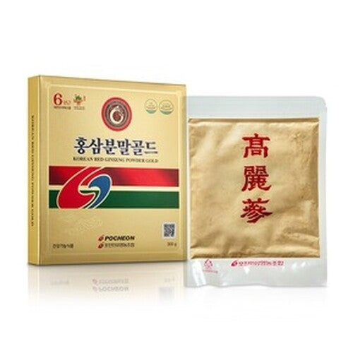 100% No Additive 6 Year Korean Red Ginseng Roots Powder Gold 300g Ginseng, Panax