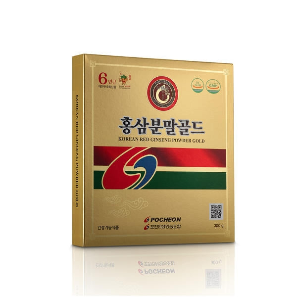 100% No Additive 6 Year Korean Red Ginseng Roots Powder Gold 300g Ginseng, Panax