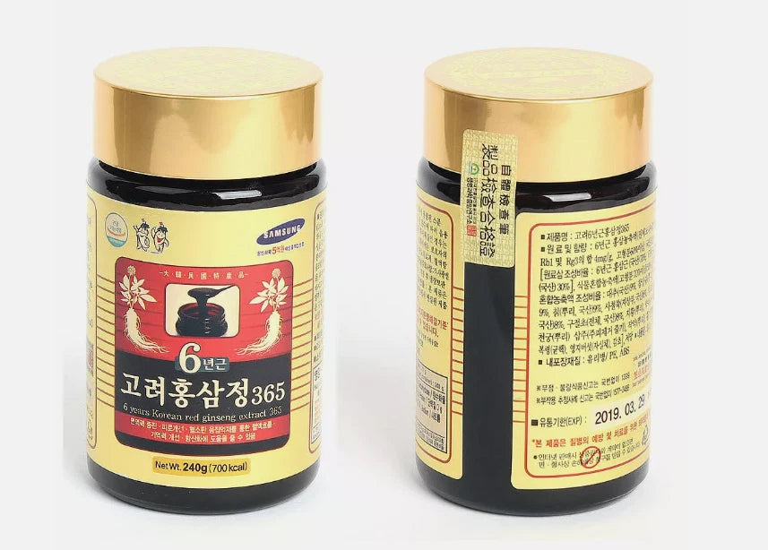 Korean red ginseng extract 6 years 365, saponin, panax 240 g x 1eared ginseng tea
