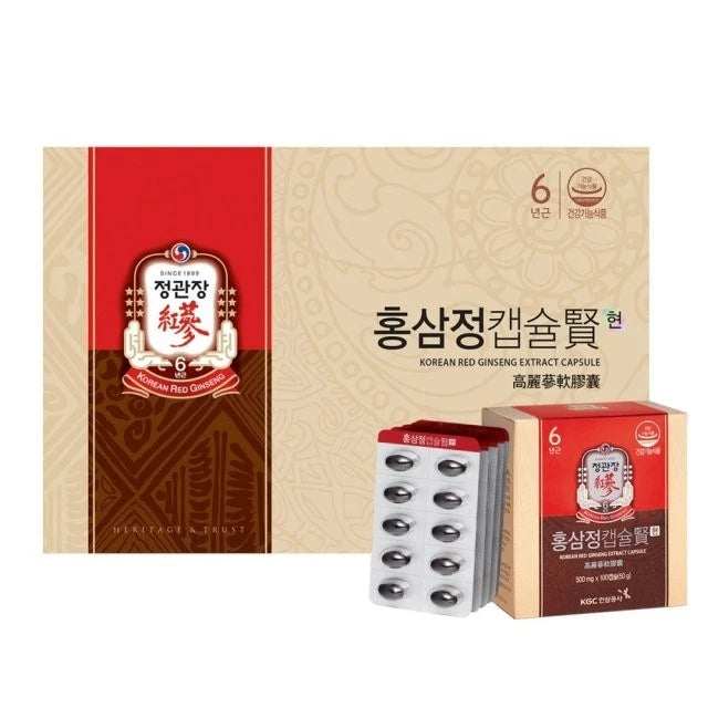 [Cheong Kwan Jang ]Korean 6 Years Red Ginseng Extract Capsule Hyun 500mg x 100ea