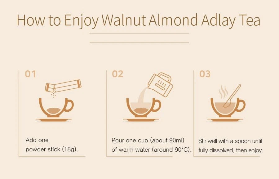 [HEALTH TEA] Korea Food Walnut Almond & Adlay Tea 18g x 50T Savory & delicious