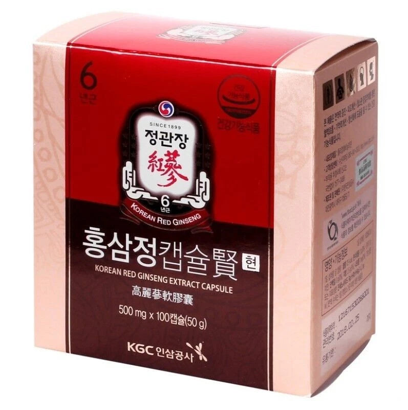 [Cheong Kwan Jang ]Korean 6 Years Red Ginseng Extract Capsule Hyun 500mg x 100ea