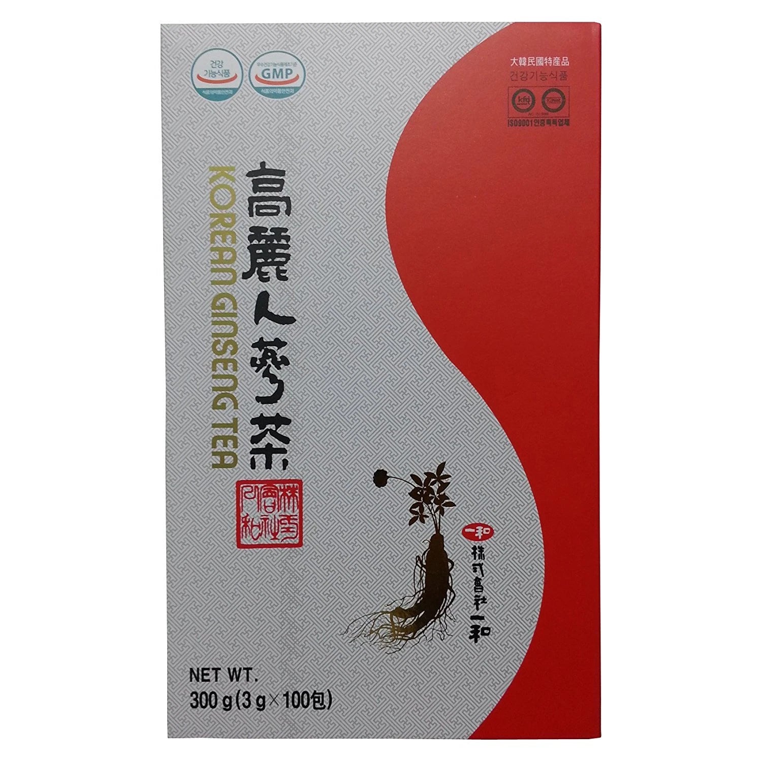 ILHWA 300g Korean Ginseng Roots Extract Tea, High Ginsenoside Rg1+Rb1= 9~10mg/g