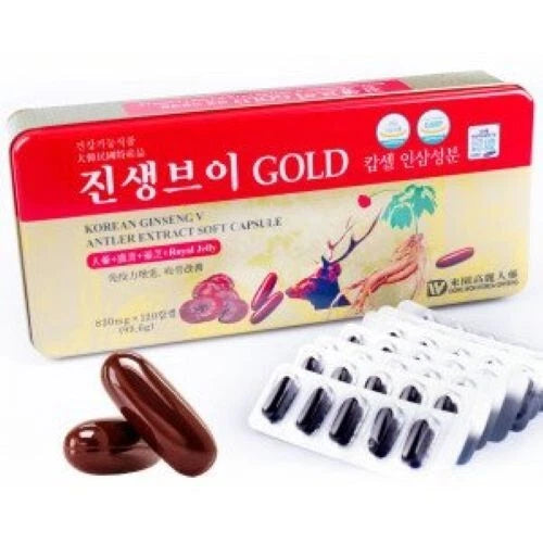 KOREAN GINSENG V ANTLER EXTRACT SOFT CAPSULE 830mg x 120 tablet (99.6g)