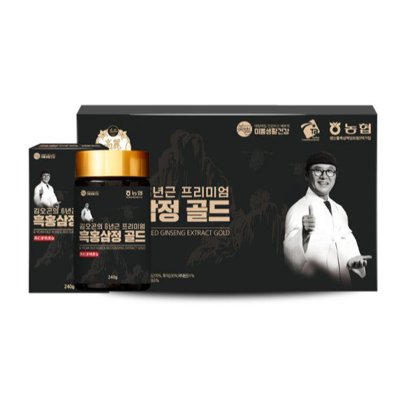 Korea 6 Year Premium Black Red Ginseng Extract Gold 240g