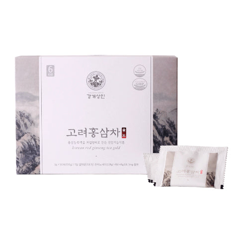 Korean 6 Year Red Ginseng Tea Gold 300g High Saponin Ginseno Rg1+Rb1+Rg3 = 7mg/g
