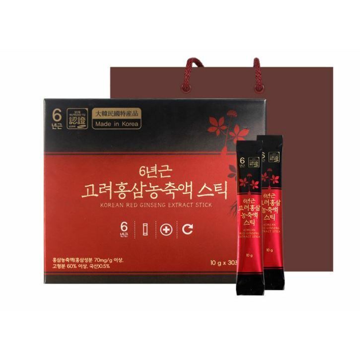 Jung Won Sam Korean 6 Year old Red Ginseng Extract [10g x 30sticks]  100% Produced in Korea Everyday Inner Beauty Immunity Eveyday health 1Stick Everyday