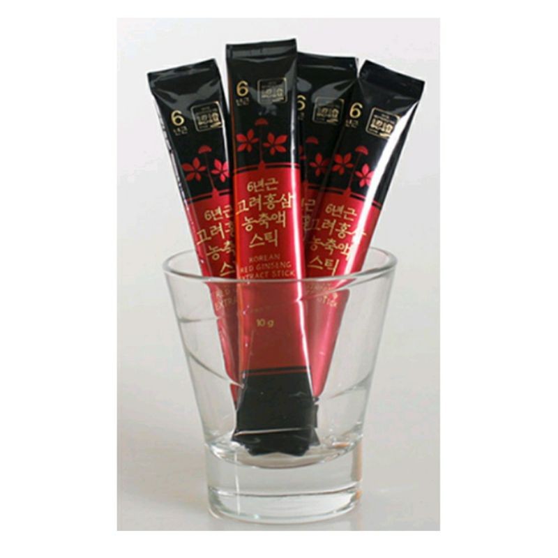 Jung Won Sam Korean 6 Year old Red Ginseng Extract [10g x 30sticks]  100% Produced in Korea Everyday Inner Beauty Immunity Eveyday health 1Stick Everyday