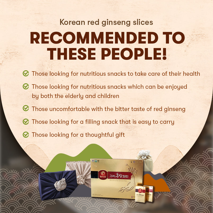 Deokwon Honeyed Korean Red Ginseng Slices 200g(20gx10pieces)/300g(200gx15pieces)
