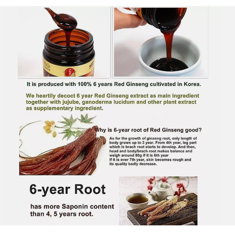 6Years Korea Red Ginseng Extract 365 Saponin Panax 240g