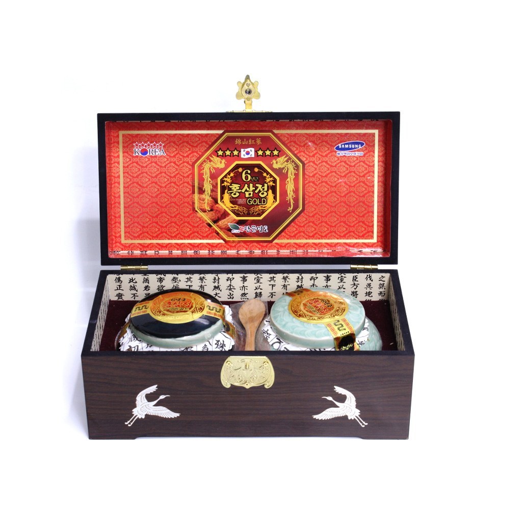 6 YEAR KOREA RED GINSENG EXTRACT (WOODEN BOX) 500g x 2 pcs gift set