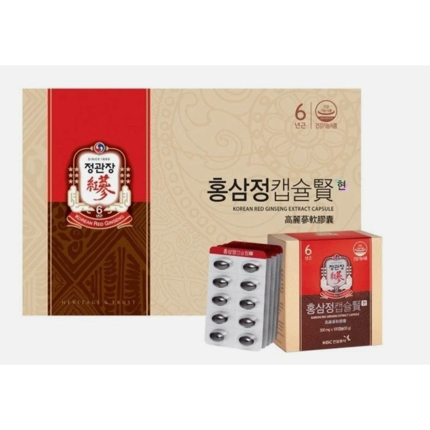 KGC Korean 6 Years Red Ginseng Extract Capsule Hyun 500mg x 100ea